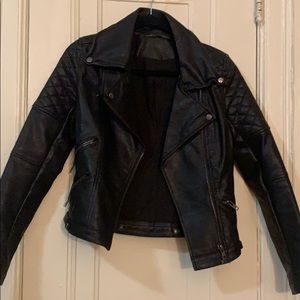 Faux leather jacket sz s